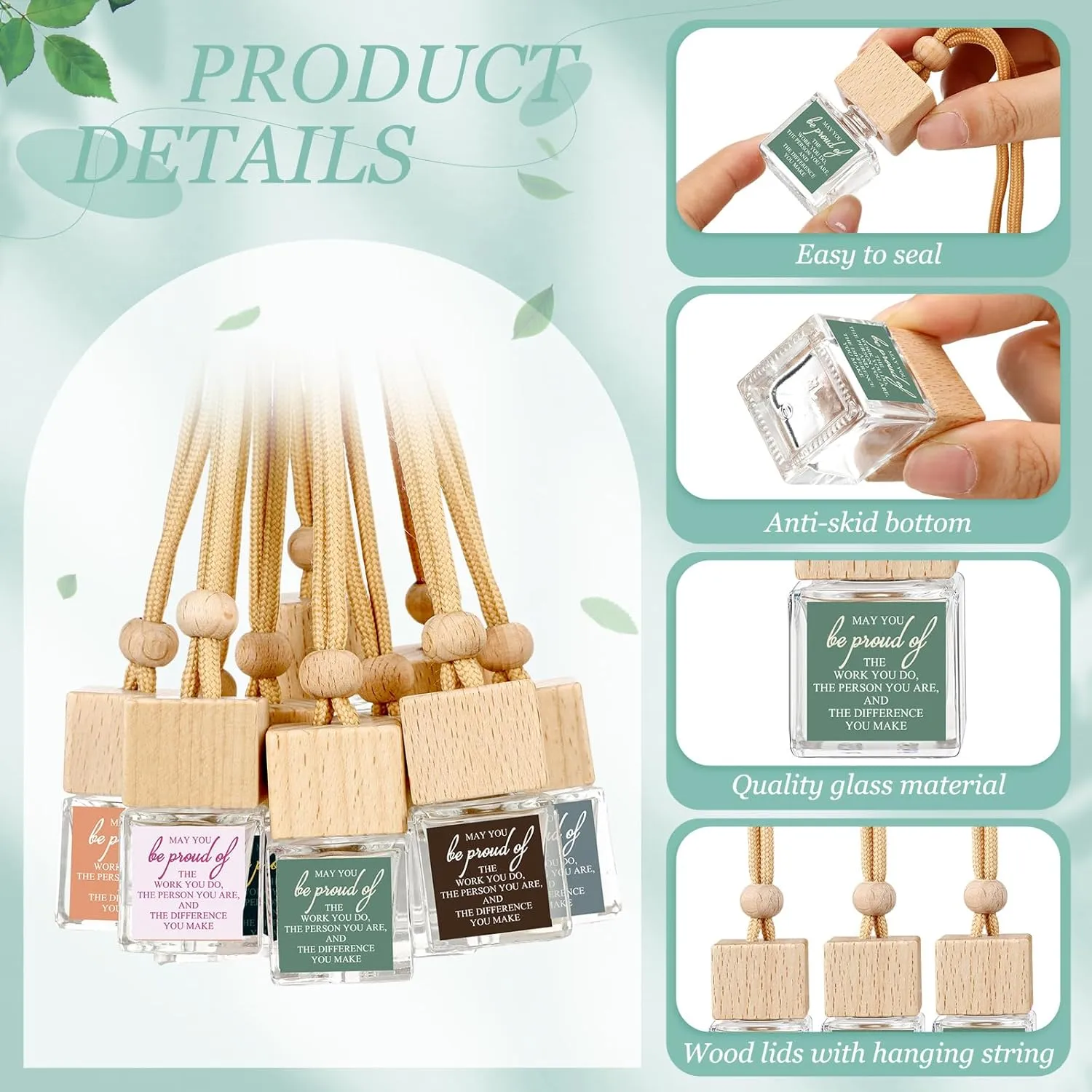 30 Pcs Empty Car Diffuser Bottle May You Be Proud of The Work You Do Mothers Gifts Thanks Appreciation Gift for Laboratory Nurse Teacher Coworker Employee Women