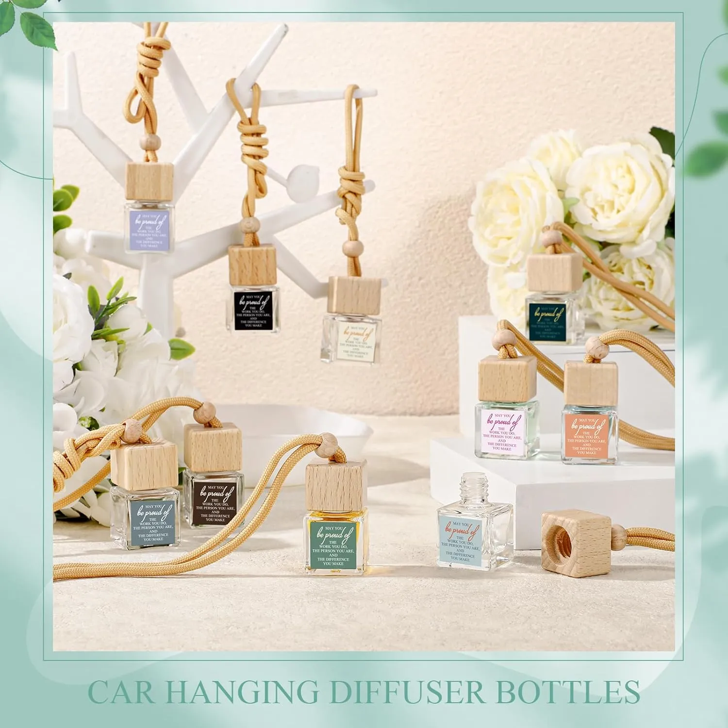 30 Pcs Empty Car Diffuser Bottle May You Be Proud of The Work You Do Mothers Gifts Thanks Appreciation Gift for Laboratory Nurse Teacher Coworker Employee Women