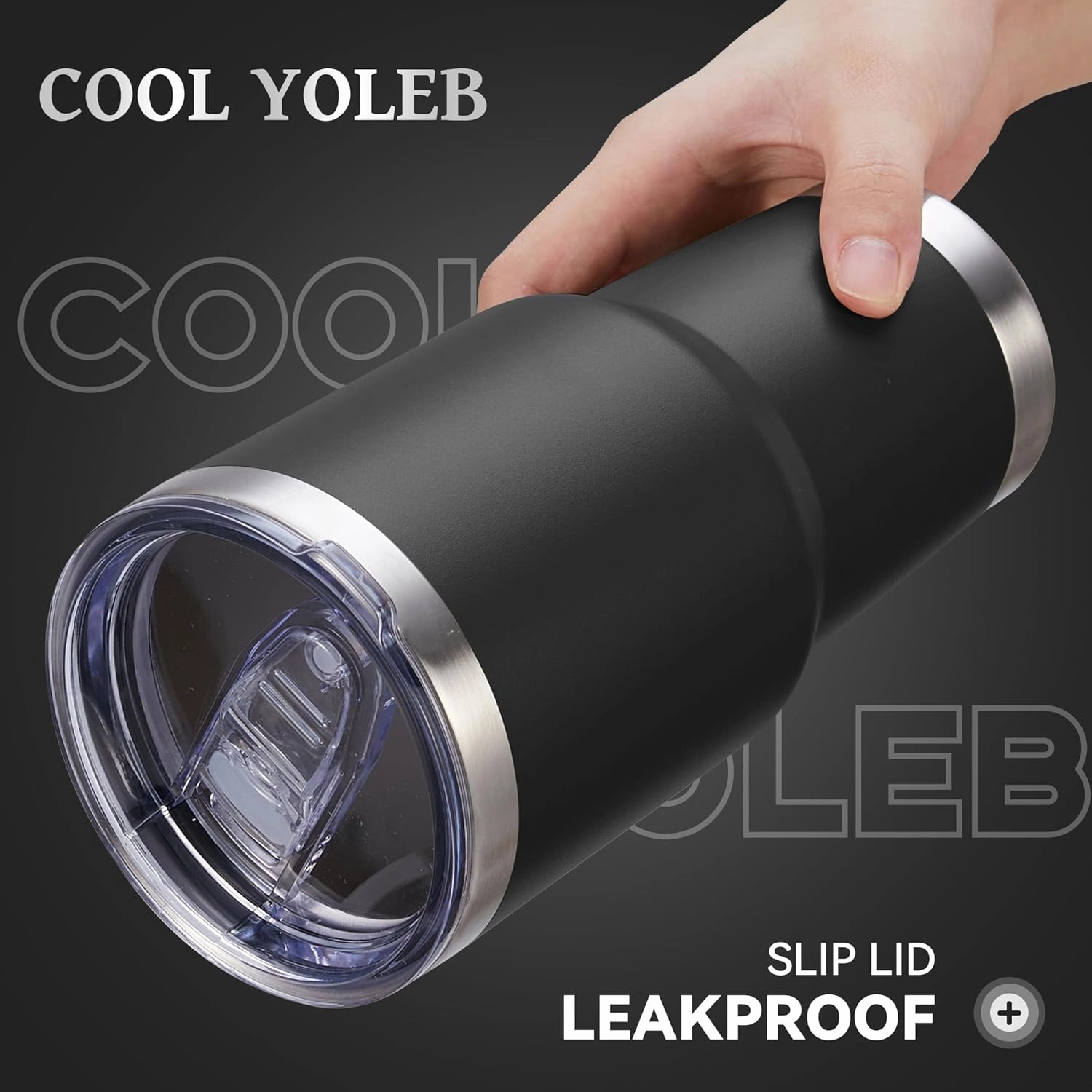 30 oz Tumbler with Lid Stainless Steel Tumblers Bulk Vacuum Insulated Cup Reusable Powder Coated Travel Mug Double Wall Leak Proof Cups Keep Cold Drinks for 12 Hours Black, Set of 12
