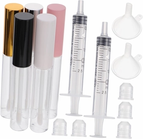 30pcs Empty Refillable Mascara Tubes Clear Lip Gloss Containers with Rubber Plug for Travel DIY Lip Gloss and Essential Oil Storage
