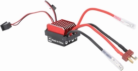 320A RC Bidirectional Brushed Esc, Compact Wide Use T Plug Male RC Electronic Speed Controller Powerful with Brake for 1/10 RC Car Boat