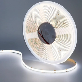 32.8ft(10M) 24V COB LED Strip Light Cool White 6000K 3840LEDs CRI 93  6800lm Uniform Glow Dotless IP20 Not Waterproof Flexible LED Tape Lights for DIY Cabinet Bedroom Home Decor(No Power Supply)