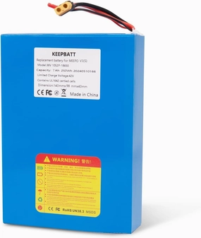 36V 7Ah 252 Wh Replacement Battery Pack Ideal for Meepo V3(S) Standard MINI 2 Standard Mini 2S E Skateboard