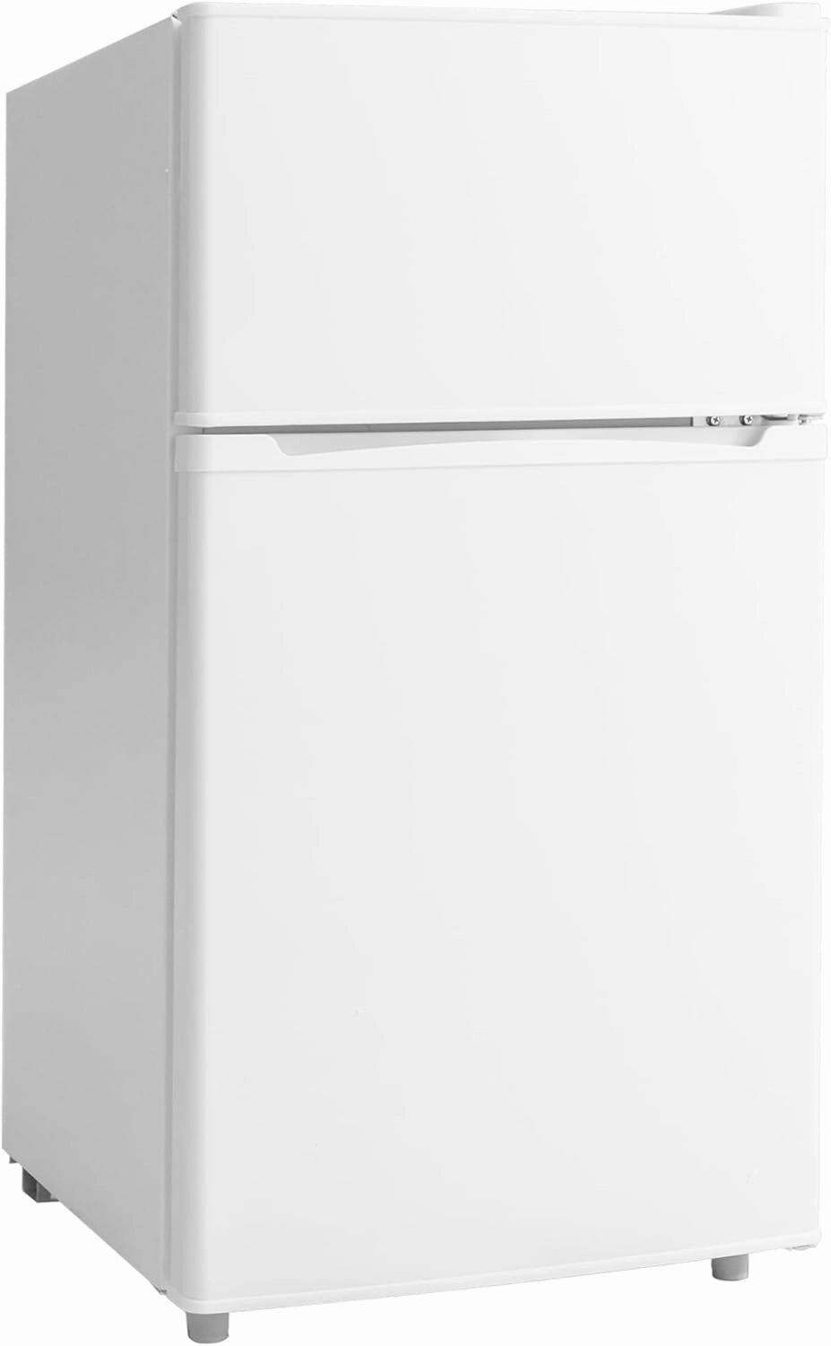 3.5 Cu.Ft 2 Door Mini Fridge with Freezer, Small Refrigerator, 7 Level Adjustable Thermostat, Compact Fridge for Living Room, Dorm, Office, Kitchen and Apartment (Pearl White)