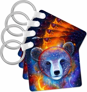 3dRose, Cosmic Space Bear, Key Chain