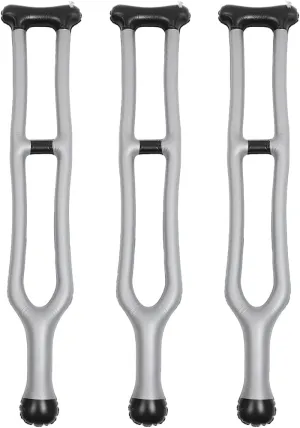3Pcs Inflatable Walking Stick Toy Creative PVC Crutch Balloon Toys for Stage Props Party Decorations and Costumes