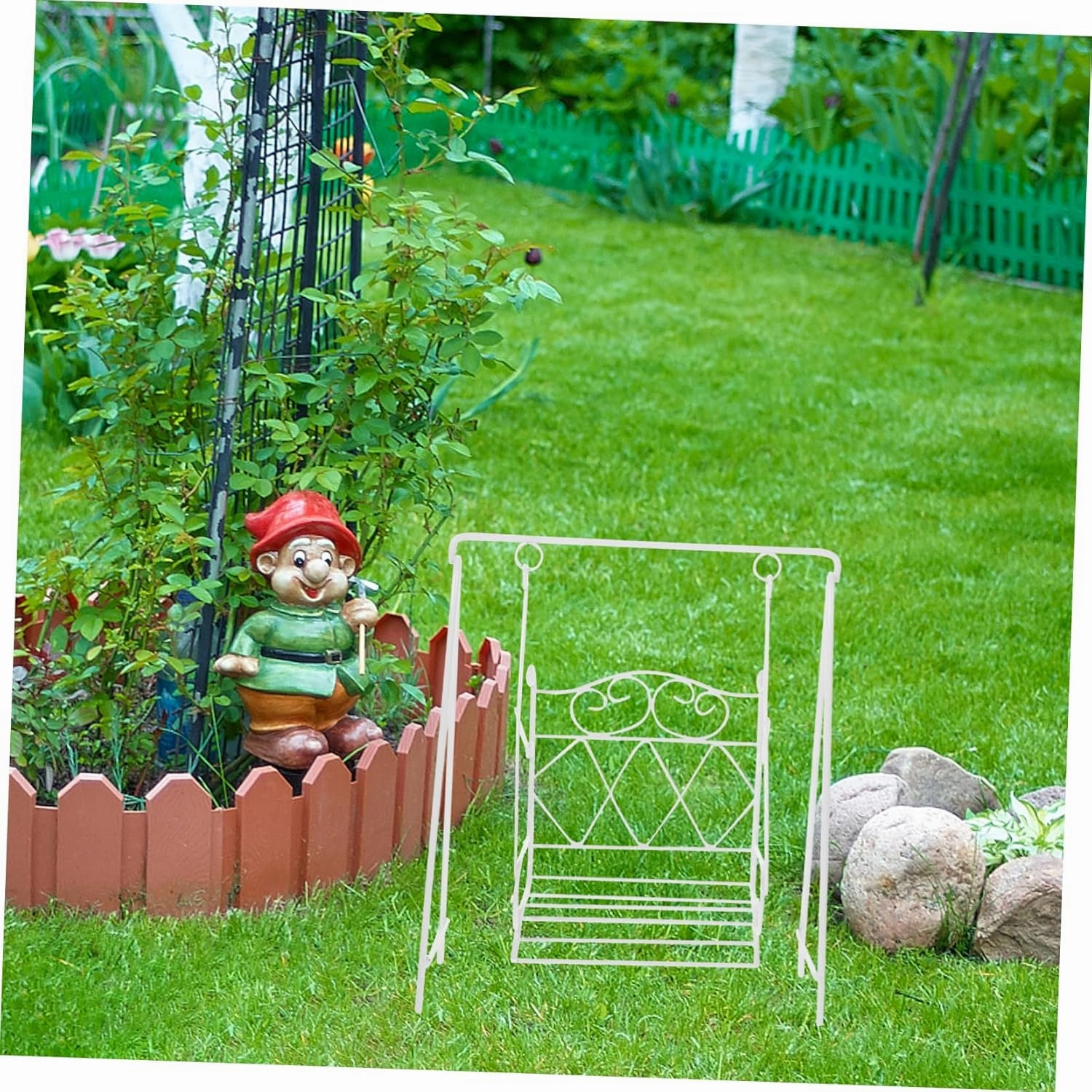 3pcs Miniature Garden Swing Toy for Dollhouse Scale Swing Accessory for Miniature House Decor and Projects Compact and Sturdy Design