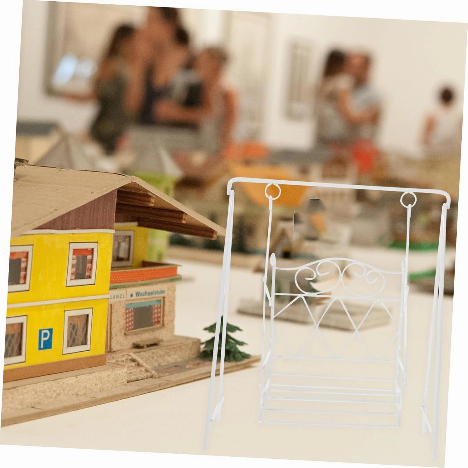 3pcs Miniature Garden Swing Toy for Dollhouse Scale Swing Accessory for Miniature House Decor and Projects Compact and Sturdy Design