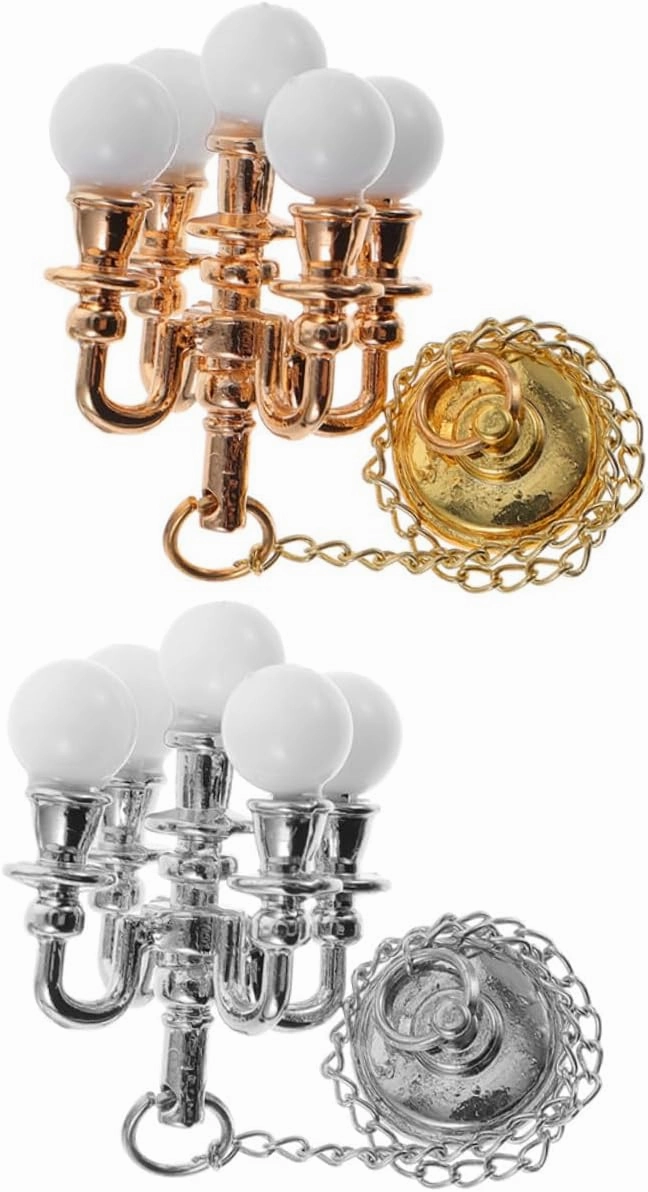 3sets 2pcs Miniature Ceiling Lamp Decorative Simulation Lamps for Mini House Hanging Lights for Dollhouse Furniture Landscape Decor 2pcs*3