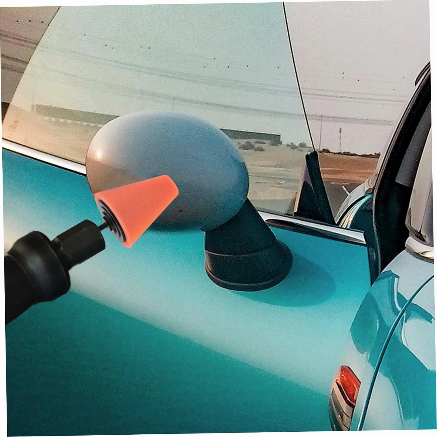 3sets Car Wheel Buffing Pads Cone Polishing Sponge for Auto Detailing Reusable and Washable for Wheels and Mudguards Compatible with Electric Drill 3pcs*3