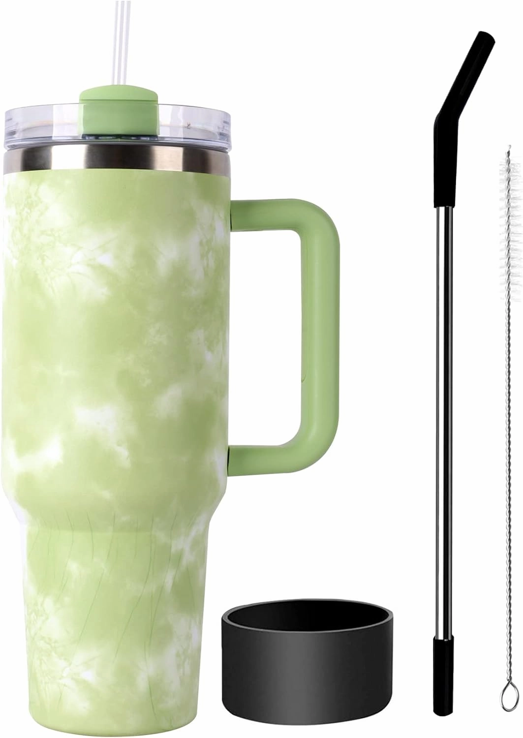 40 oz Tumbler with Handle and Straw Lid,Stainless Steel Travel Mug Water Bottle Cup,Reusable Insulated Vacuum splashproof Cup,for Car,Home,Office,Gifts