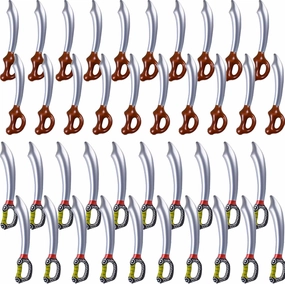 40 Pcs Inflatable Pirate Swords Blow up Pirate Swords Inflatable Knife for Halloween Birthday Swimming Pool Pirate Theme Party Supplies Cosplay Stage Props Water Toy, 2 Styles