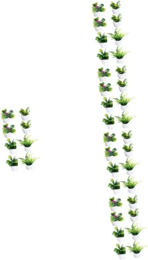 40pcs Miniature Bonsai Plants Decorative Greenery Models for Dollhouse Accessories Compact Design for Garden Decor and Spaces for Indoor Use