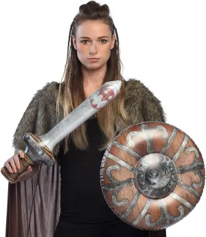 43996 Inflatable Sword and Shield, 58 cm and 45 cm, Water Toys, Pool Party Decoration and Theme Party, Carnival Costume Accessories