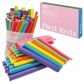 47 pcs 7'' Hair Curlers Rollers Flexi Rods Flexible Curling Rods Set No Heat Heatless Bendy Foam Hair Curls for Long,Medium,Short Hair to Sleep in