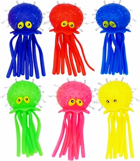 4E's Novelty Octopus Water Balls - Pack of 6 - Pool Toys for Kids Sensory Octopus Water Bomb Splash Balls, Toddler Bath Toy, Swimming Pool Floating Swim Toys, Easter Basket Stuffers