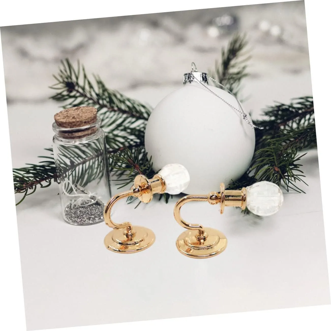 4pairs Mini House Adornment of Doll House Mini Wall Lights Decorative Dollhouse Lamps for Layout Decor Finish Decoration and Crafting