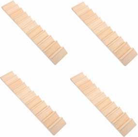 4pcs Miniature Wooden Staircase for Dollhouse Chic Photo Props for Mini House Decor Compact Scale Mini Stairs Plaything for Boys and Girls for Living Room Restaurant Accents