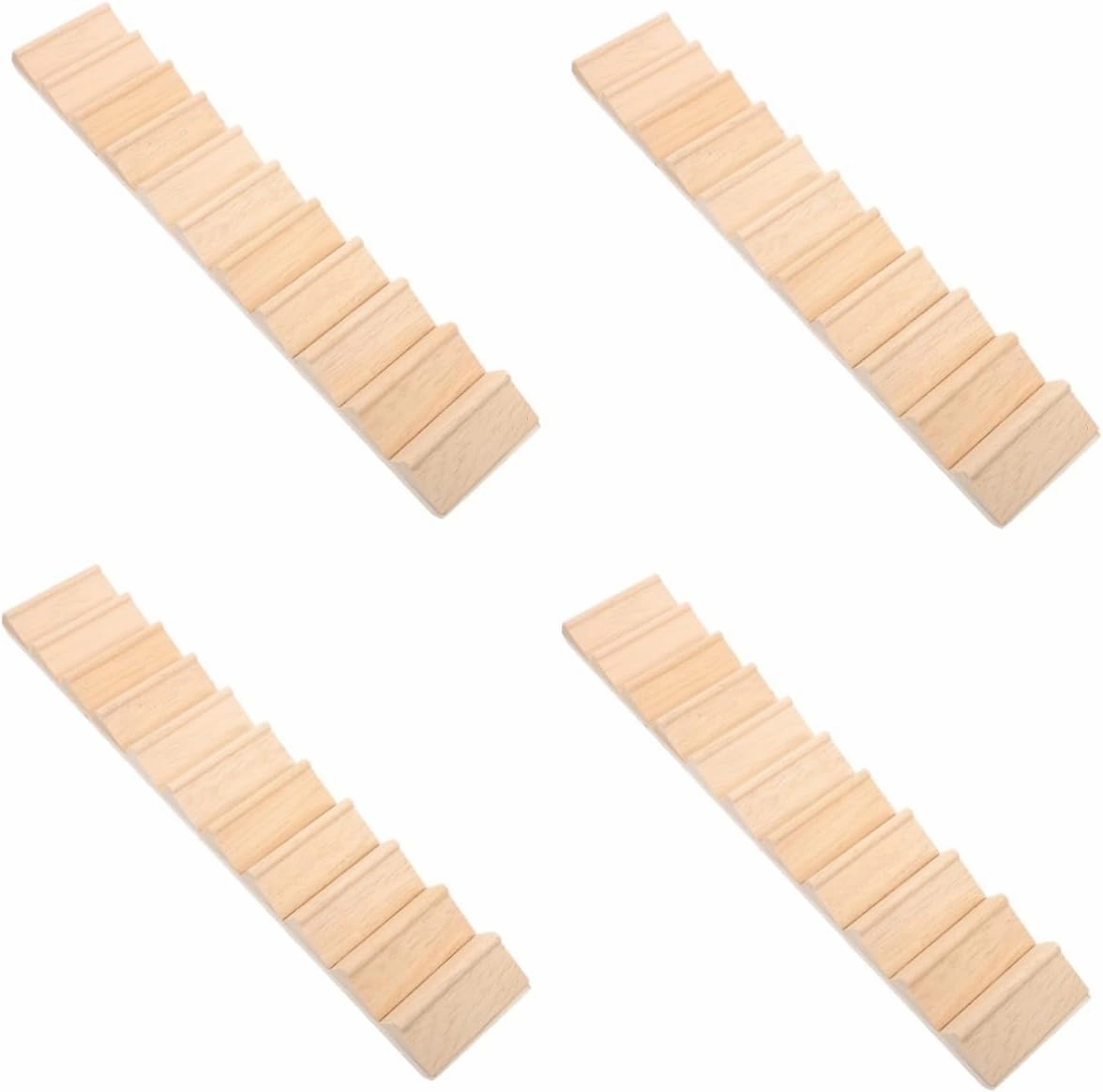 4pcs Miniature Wooden Staircase for Dollhouse Chic Photo Props for Mini House Decor Compact Scale Mini Stairs Plaything for Boys and Girls for Living Room Restaurant Accents