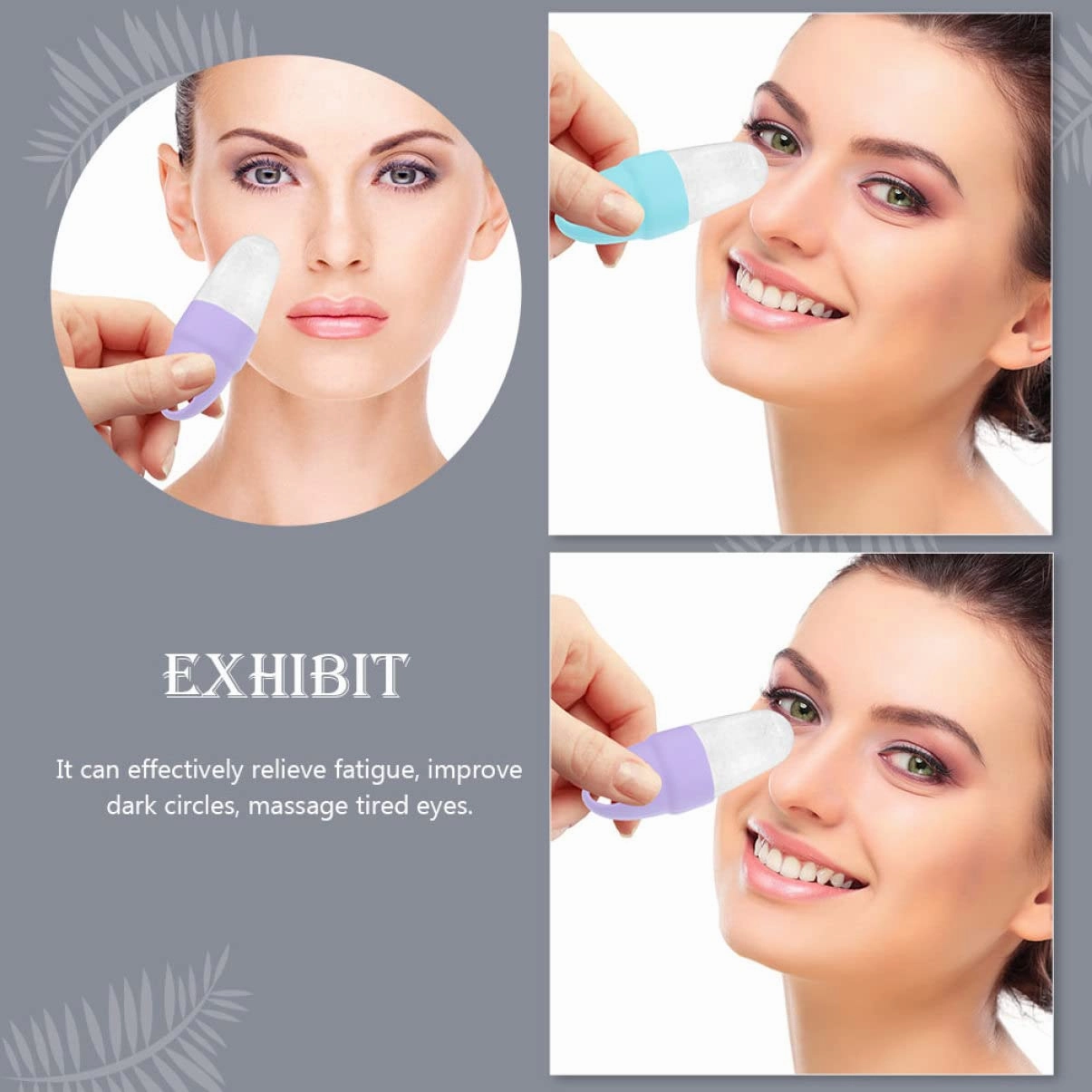 4pcs Portable Face Massage Roller Cold Compress for Eye Puffiness Relief Lightweight Compact for Travel Skin Care Tool for Dark Circles and Fatigue Relief