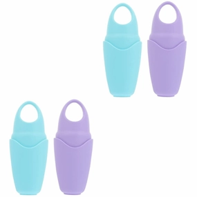4pcs Portable Face Massage Roller Cold Compress for Eye Puffiness Relief Lightweight Compact for Travel Skin Care Tool for Dark Circles and Fatigue Relief