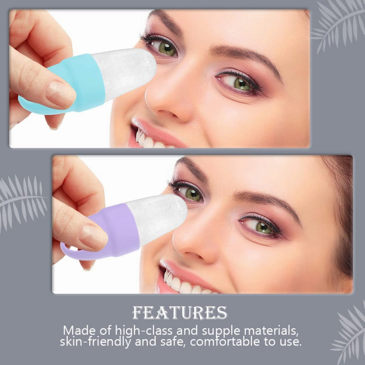 4pcs Portable Face Massage Roller Cold Compress for Eye Puffiness Relief Lightweight Compact for Travel Skin Care Tool for Dark Circles and Fatigue Relief