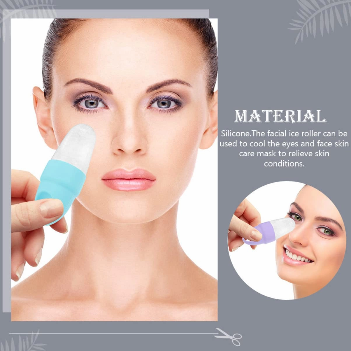 4pcs Portable Face Massage Roller Cold Compress for Eye Puffiness Relief Lightweight Compact for Travel Skin Care Tool for Dark Circles and Fatigue Relief