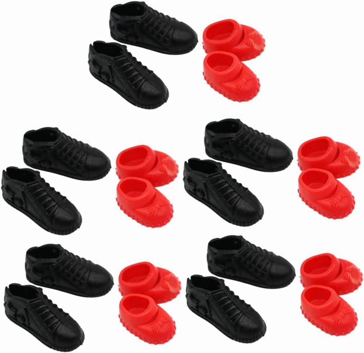 4sets 10 Pairs Miniature Doll House Shoes Realistic Decorative Accessories for Dollhouse Models and Crafts Collectors 10pairs*4