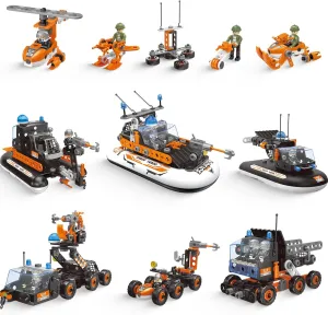 5-in-1 STEM Building Toys for 4 5 6 7 8  Year Old Boys & Girls – 172 PCS Educational Motorboat & Airboat Construction Set – Learning Toys Birthday Gift for Kids Ages 4-8