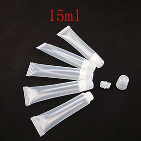 50PCS 15ml Empty Tubes Lip Gloss Balm Clear Cosmetic Mini Containers