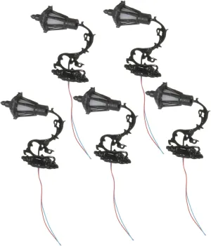 5pcs Dollhouse Wall Light Models Led Wall Lamps for House Decor Realistic Compact Design Easy to Install Accessory for Creative Miniature Landscaping