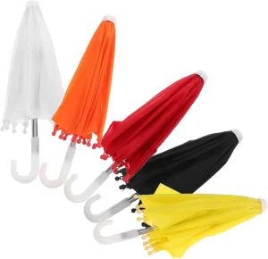 5Pcs Miniature Decorative Umbrellas Vibrant Colors Tiny Dollhouse Props and Photo Accessories for Fun Rainy Day Playtime Essentials