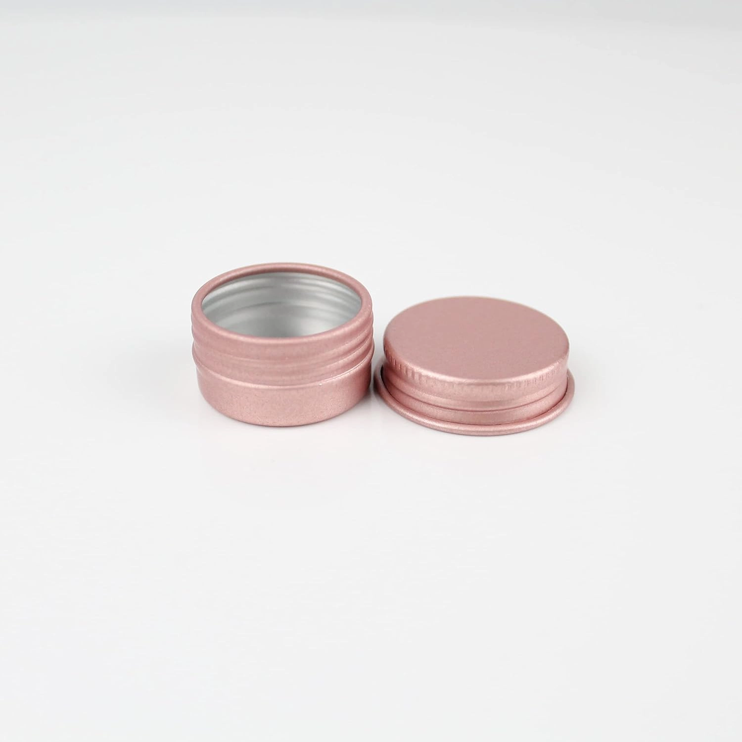 60 Pcs Mini 5g Rosegold Round Aluminum Jars with Screw Cap Empty Portable Refillable Containers Travel Tins for Face Cream Lip Balm Crafts Candles Storage Cans