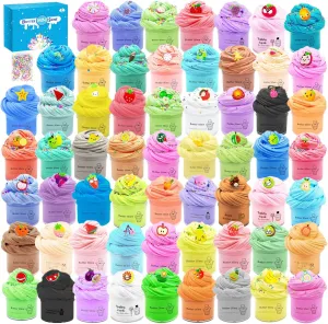 60pack Mini Butter Slime Kit, Party Favor Gifts Slime Stress Relief Toy Scented Sludge Toy for Kids，Birthday Gifts, School Prizes