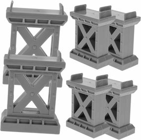 6Pcs Train Bridge Support Risers Train Track Accessories for Compatible with Railway Systems for Hands Play and Family Fun