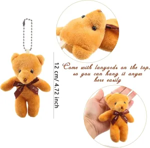 72 Packs 4.7 Inch Mini Teddy Bears Bulk Small Plush Bears Stuffed Animals for DIY Keychain Birthday Christmas Easter Wedding Valentine Party Supplies, 18 Colors