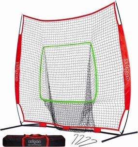 7×7ft Baseball Softball Practice Net- Portable Baseball Net for Batting, Hitting, Pitching Come with Carry Bag, Training for Players of Any Skill Level - Easy Setup