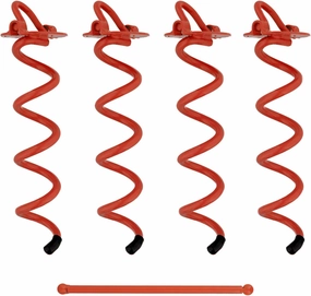 7Penn Spiral Ground Anchors - 10 Inch Tent Stakes Heavy Duty Ground Screw Anchor Twist Stakes, 4 Pack