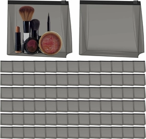 80 Pack Mini Clear Makeup Bag Organizer Cosmetic Zipper Pouch Small Travel Pouches for Toiletries Transparent EVA Reusable Wash Bags Waterproof Plastic Clear Gift Bags Bulk, 5.9” x 5.1” x 1.45”