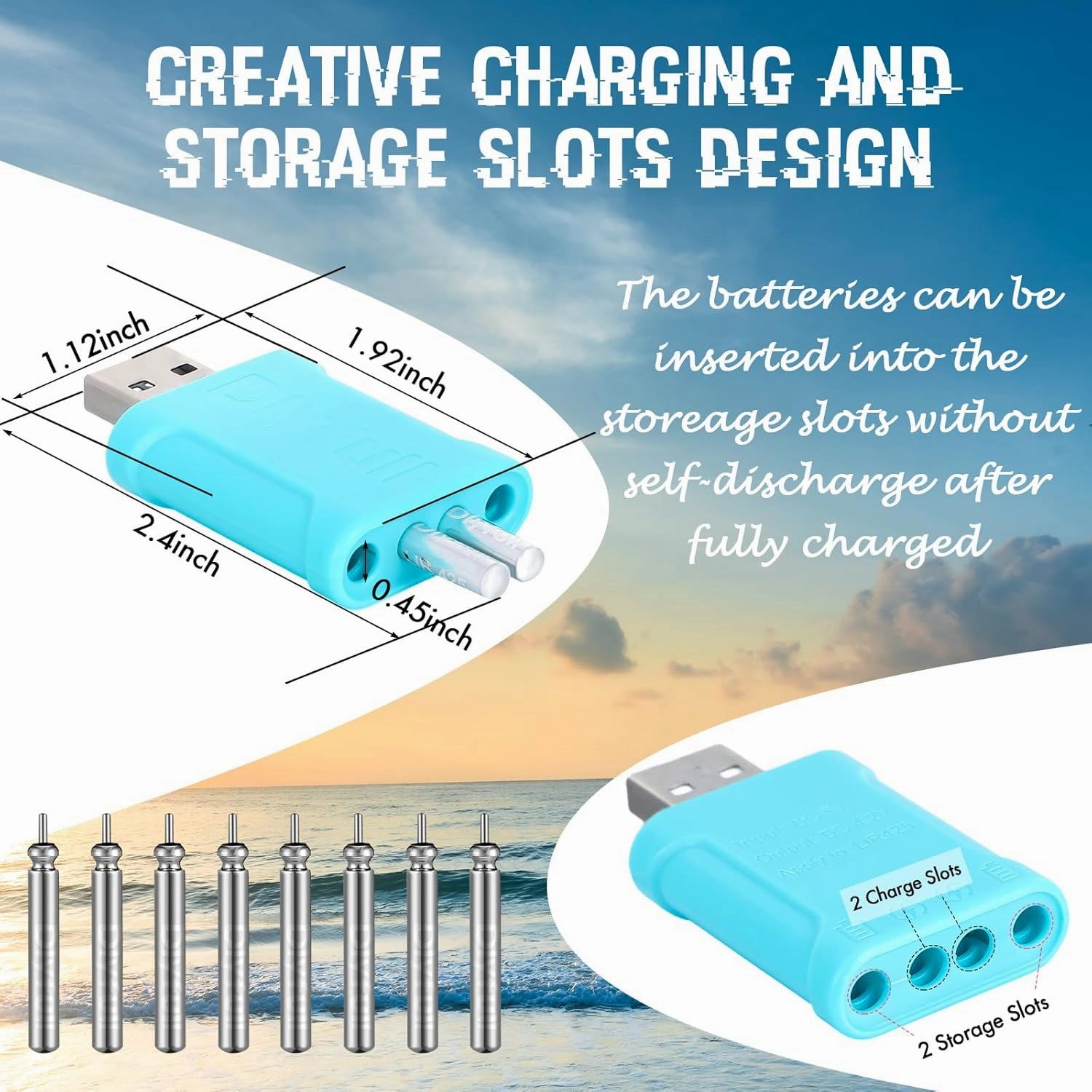 8 Pcs Fishing Bobbers Battery Rechargeable and 2 Pcs Float Battery Charger Lighted up Night Bobber Batteries Night Fishing Accessories Tackles
