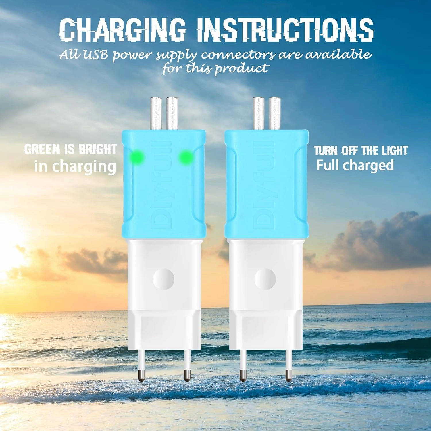 8 Pcs Fishing Bobbers Battery Rechargeable and 2 Pcs Float Battery Charger Lighted up Night Bobber Batteries Night Fishing Accessories Tackles