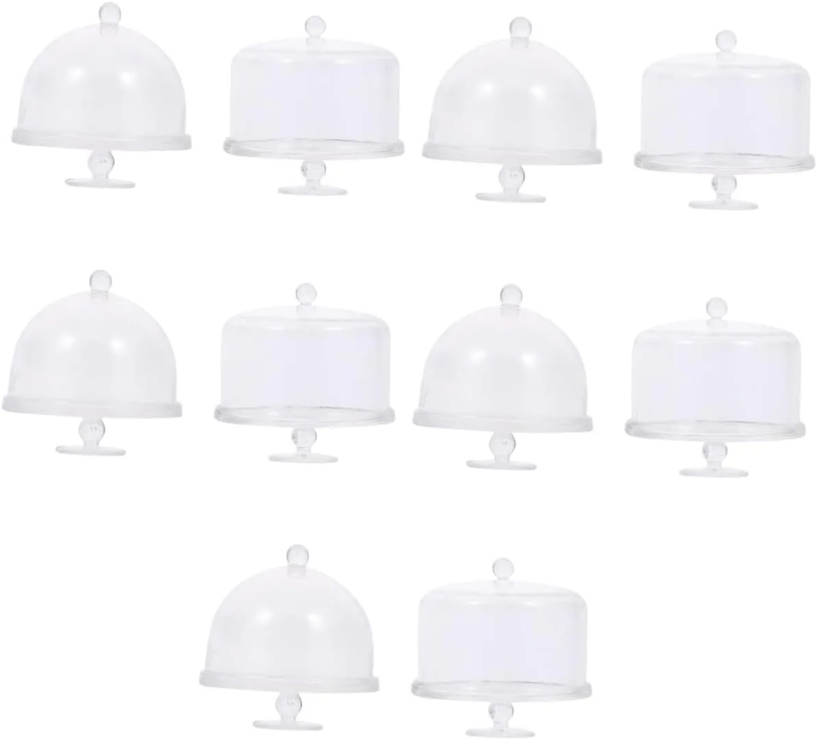 8pcs Mini Cake Stands Dollhouse Accessories for Creative Scenes Compact Display for Miniatures for Graduations and Model