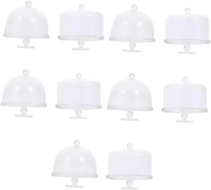 8pcs Mini Cake Stands Dollhouse Accessories for Creative Scenes Compact Display for Miniatures for Graduations and Model