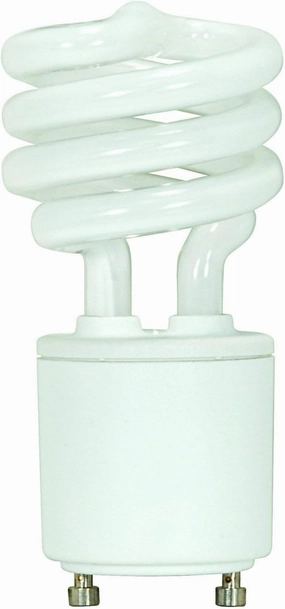 (2-Pack) Satco S8208 13-Watt 4100K GU24 Base Mini Spiral Compact Fluorescent Lamp, 60W Equal2