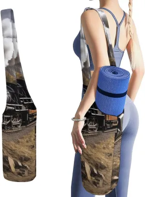 A Gym Artifact, The Canvas Steam Locomotive Train Printed Yoga Storage Bag Is Durable, Wear-resistant And Does Not Strangle Shoulders. It Is Suitable for Both Men And Women