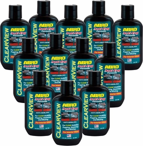 ABRO Clearview Anti-Fog, 4 fl. oz., Effective Defogger for Windows, Glass, Mirrors & Plastics for Home & Automotive Use (Pack of 12)
