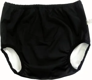 Adult Diaper Cover for Incontinence, Cloth Active Latex Leak Proof Pants, Noiseless Reusable Washable Pull Up Plastic Pants (Black, L)