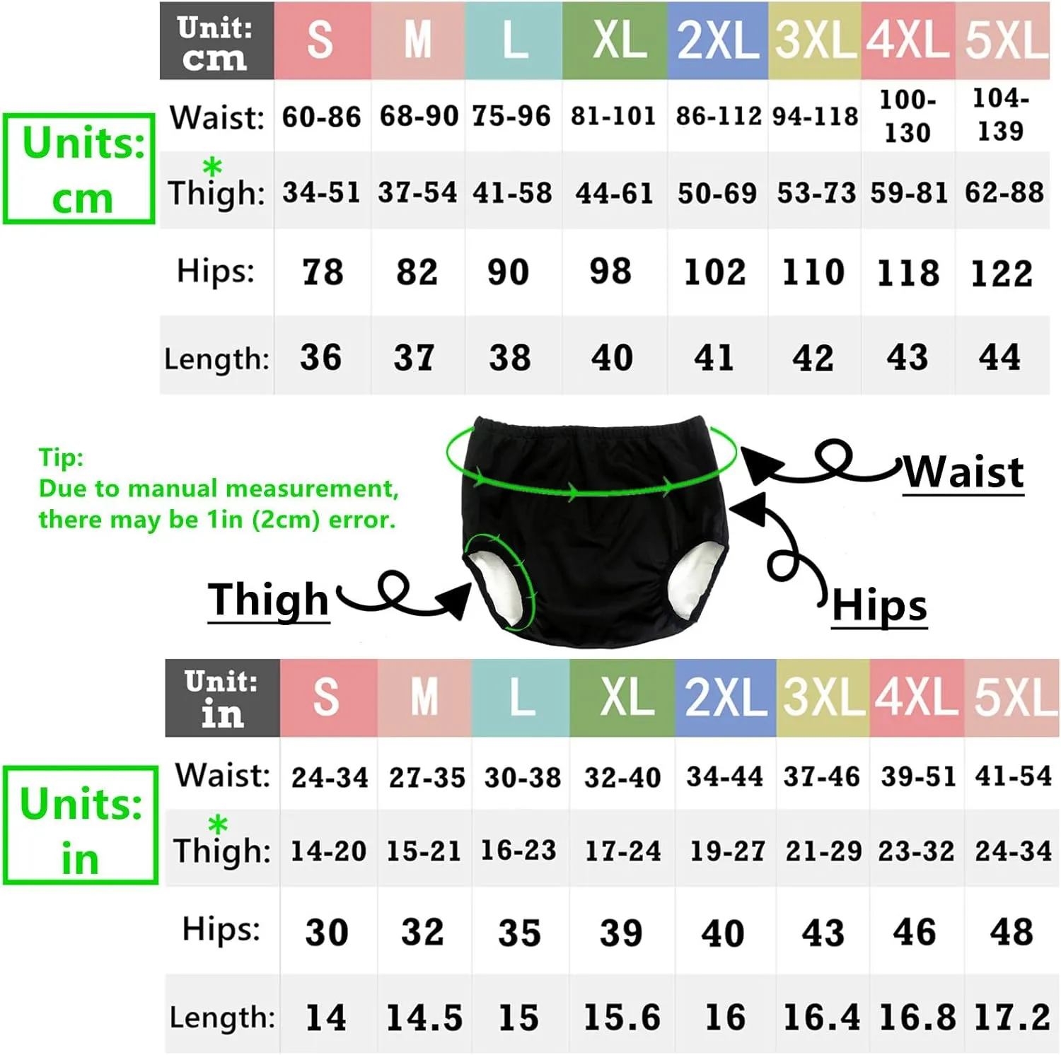 Adult Diaper Cover for Incontinence, Cloth Active Latex Leak Proof Pants, Noiseless Reusable Washable Pull Up Plastic Pants (Black, L)