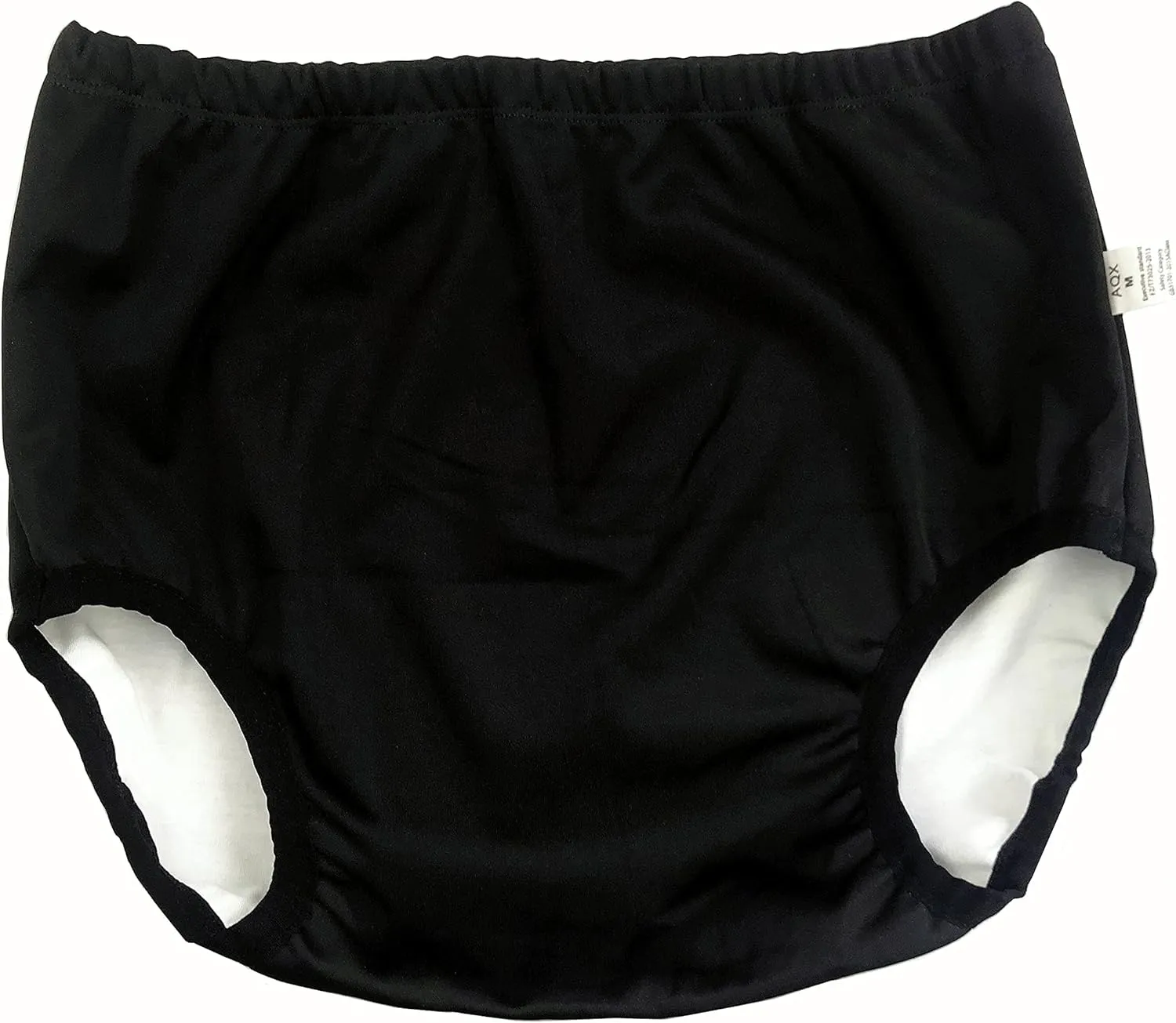 Adult Diaper Cover for Incontinence, Cloth Active Latex Leak Proof Pants, Noiseless Reusable Washable Pull Up Plastic Pants (Black, L)