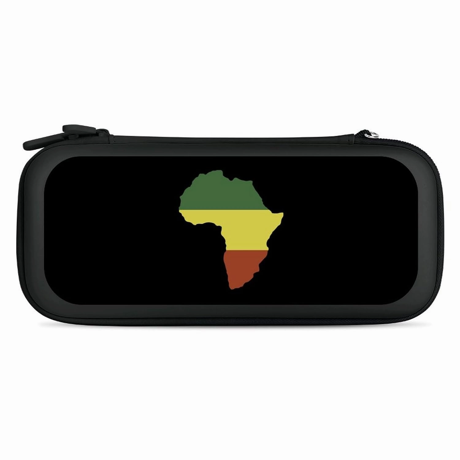 Africa Map Flag Portable Compatible with Switch Carrying Case Protector Bag with 15 Games Accessories Black-Style